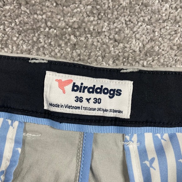 Bird Dogs Pants Mens 36x30 Chino Performance Stretch Office Flat Front Gray - Picture 3 of 13